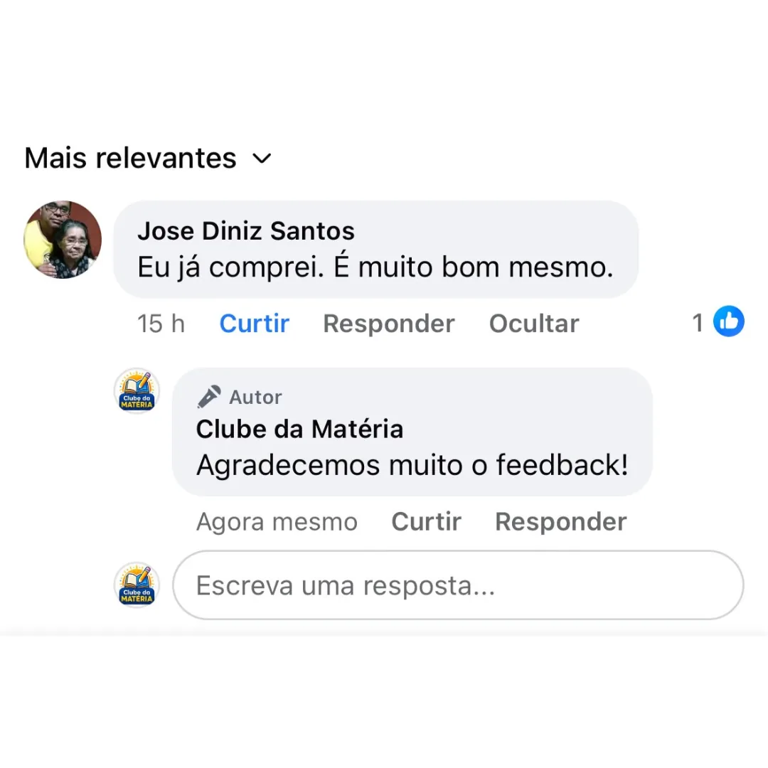 Cliente confirma no Facebook que já comprou e é muito bom