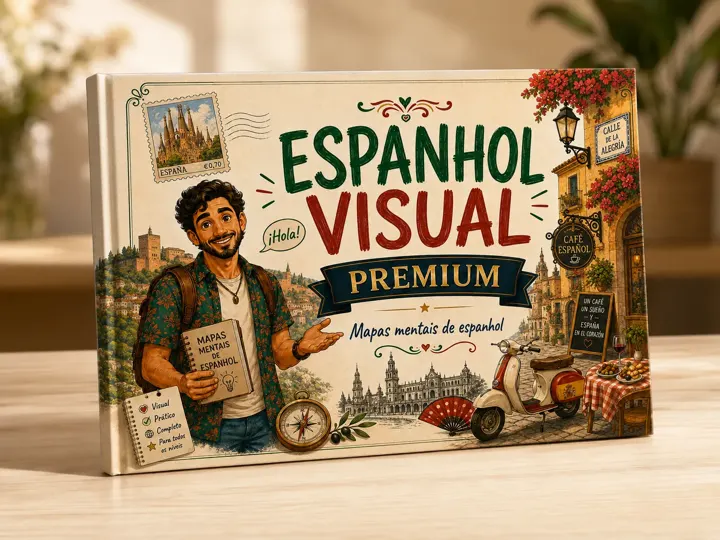 Espanhol Visual Premium: Mapas mentais de espanhol