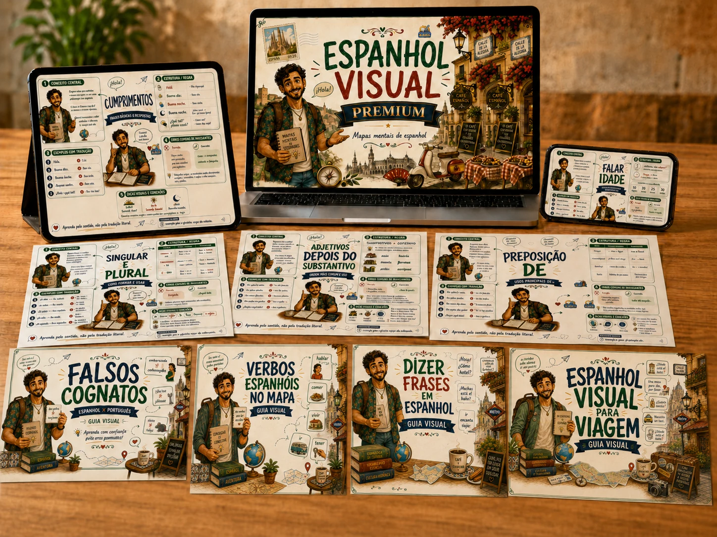 Espanhol Visual Premium · mapas mentais para aprender espanhol