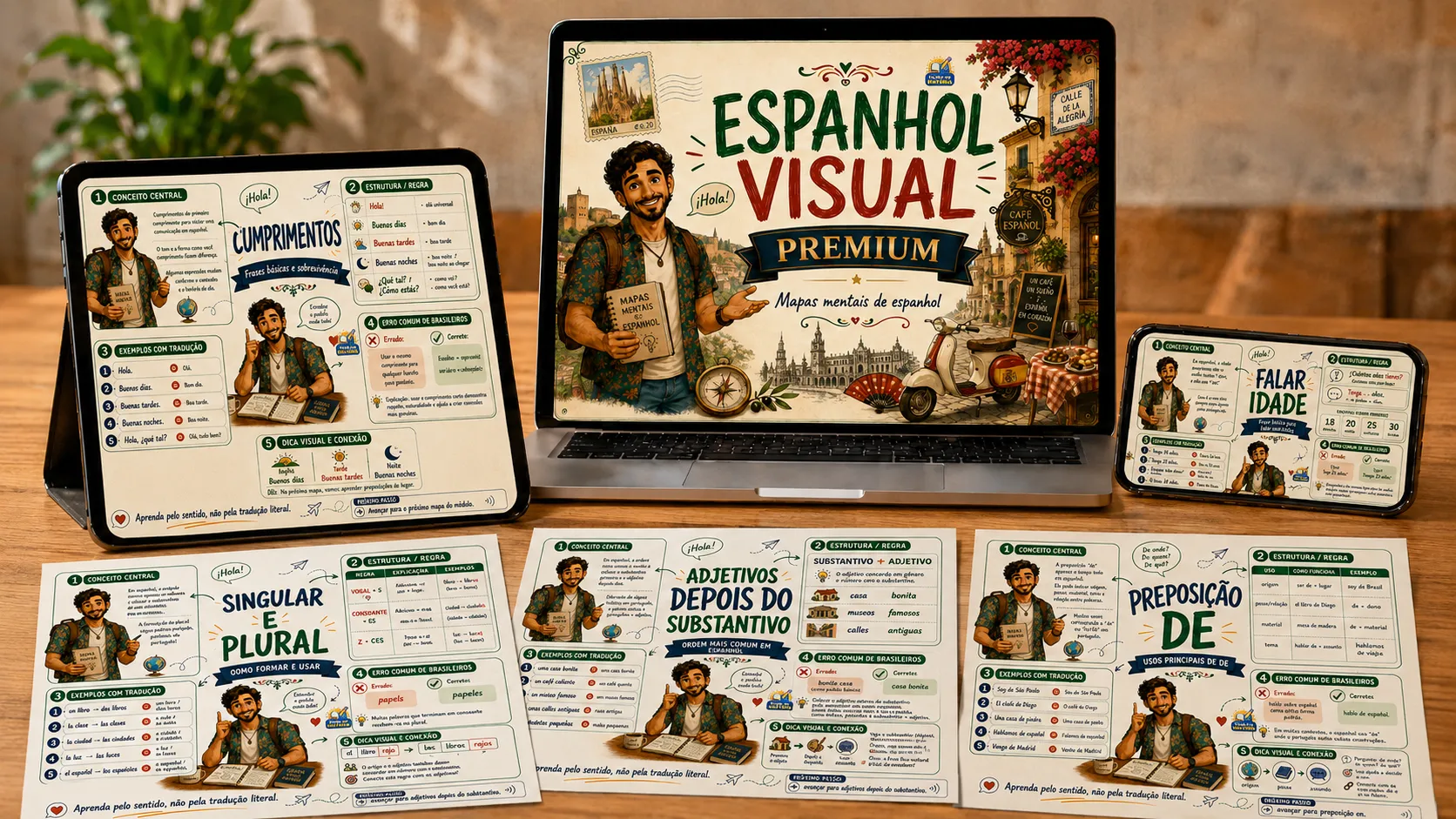 Onde usar o Espanhol Visual