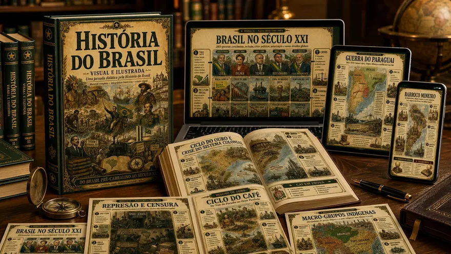 História do Brasil Visual e Ilustrada · linha do tempo completa