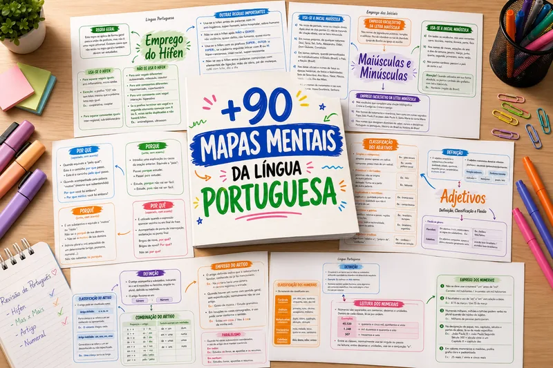 +90 Mapas Mentais da Língua Portuguesa