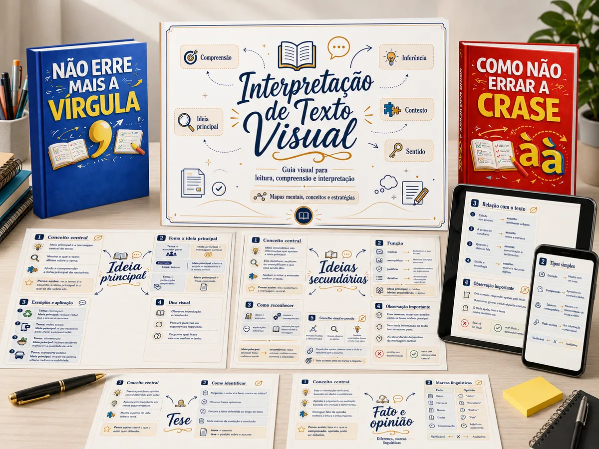Interpretação de Texto Visual · +115 mapas mentais