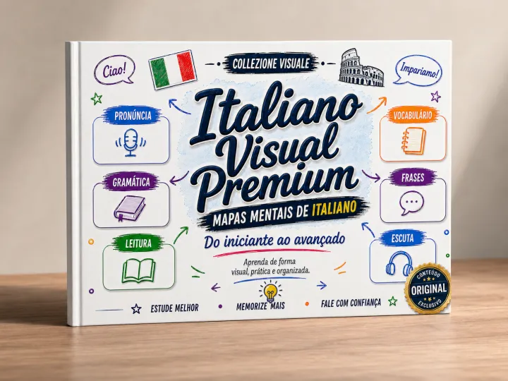 Italiano Visual Premium — Mapas mentais de italiano