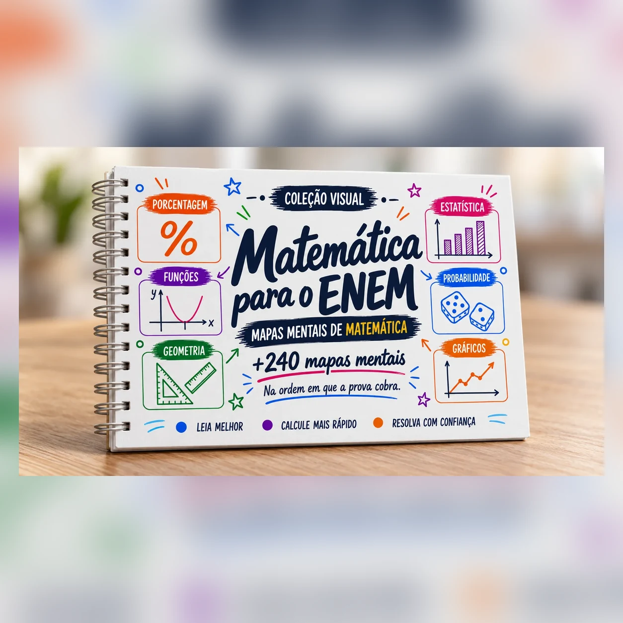 Matemática para o ENEM: +240 mapas mentais na ordem em que a prova cobra