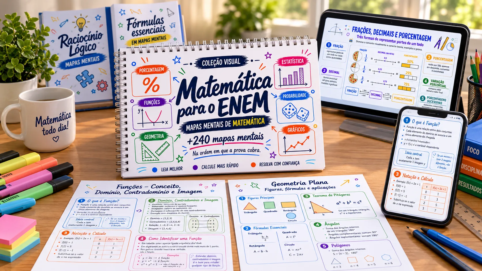 Matemática para o ENEM: material visual por incidência