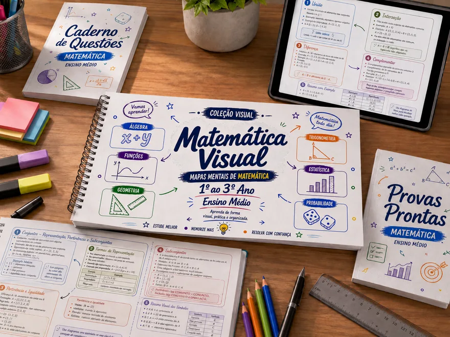 Matemática Visual Médio  Coleção Completa