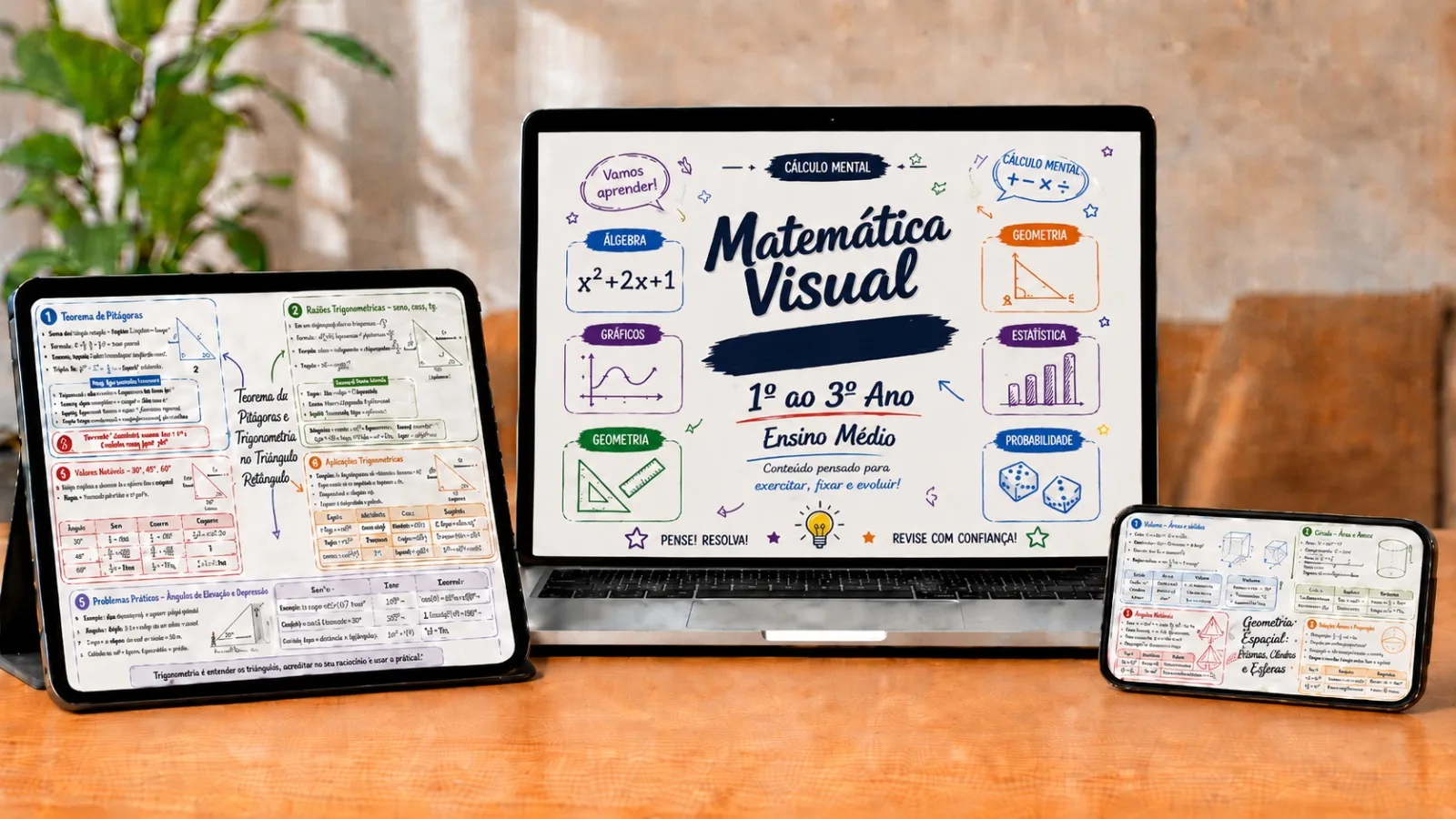 Onde usar a Matemática Visual Ensino Médio